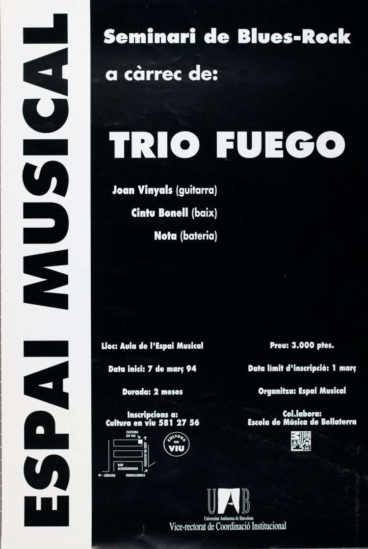 Amplía la imagen Seminario de Blues-Rock (Grupo Trio Fuego)