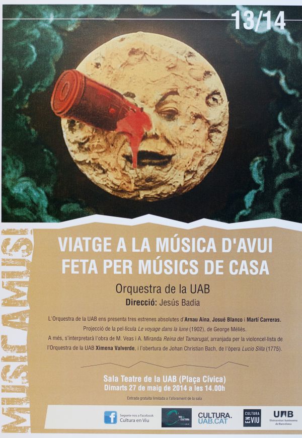 Amplía la imagen  Viaje a la música de hoy hecha por músicos de casa. Orquesta de la UAB.