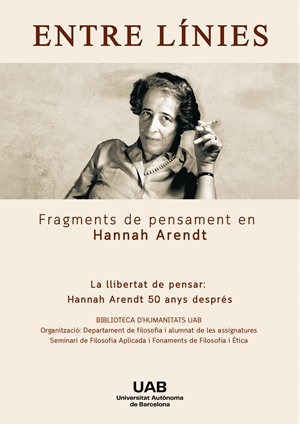 Cartel de la muestra sobre Hannah Arendt