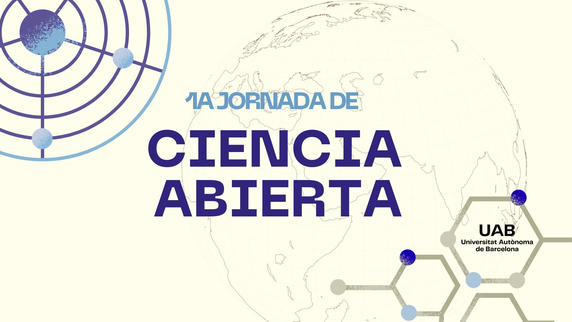 Cartel promocional de la 1a Jornada de Ciencia Abierta