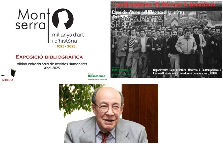 Cartells de les tres exposicions inaugurades aquest mes d'abril