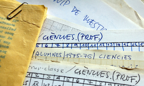 Documentos con anotaciones de Pere Darder.