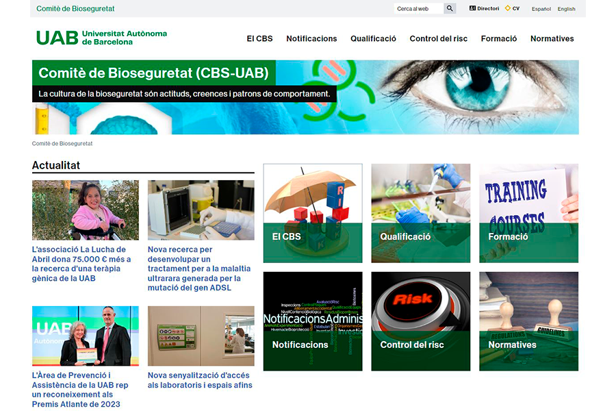 interficie web CBS