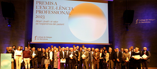 Los premiados a la Excel·lència Professional 2023 del Col·legi de Metges de Barcelona 
