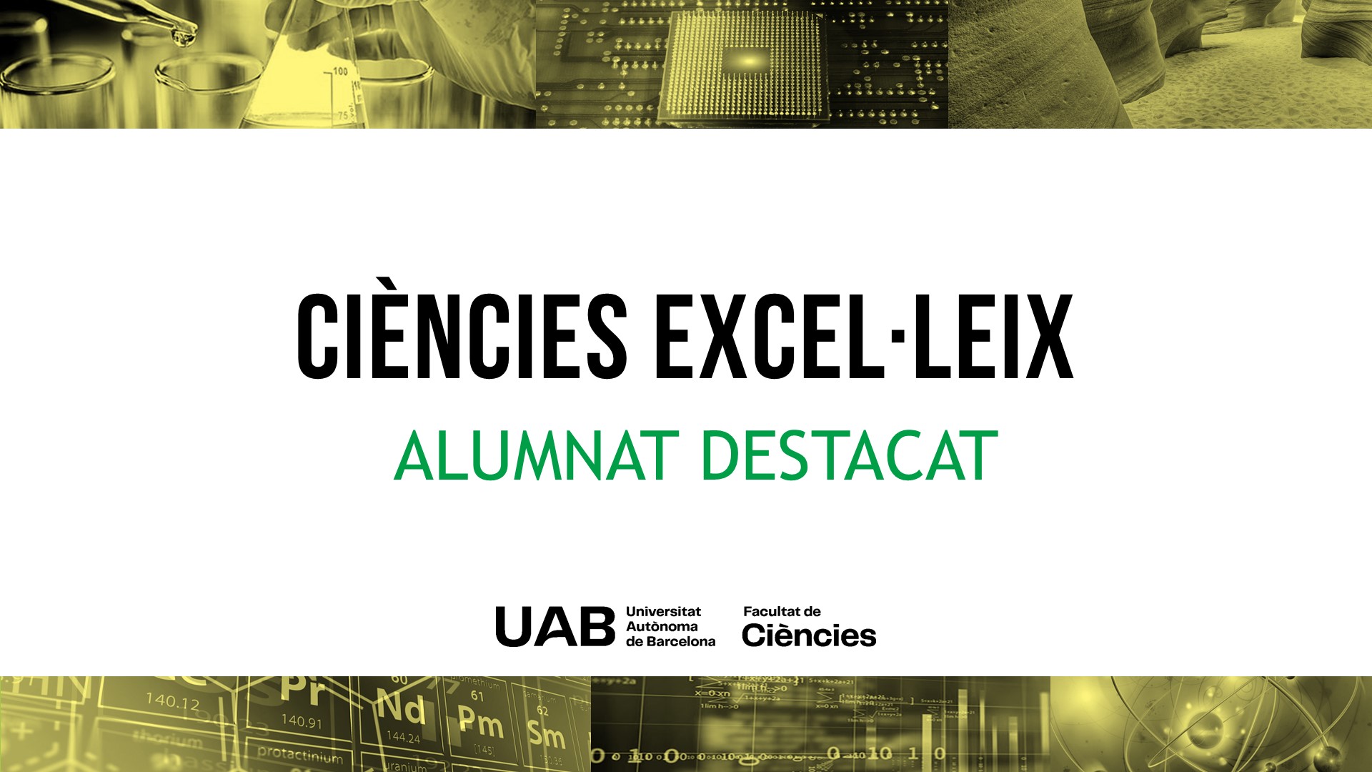 Acto de reconocimiento alumnado destacado Ciències Excel·leix