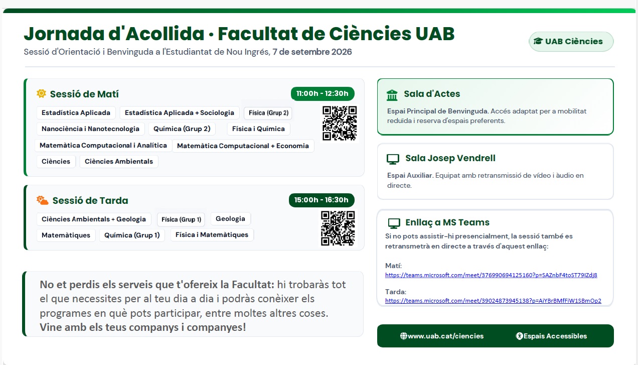 Foto informació jornada acollida facultat