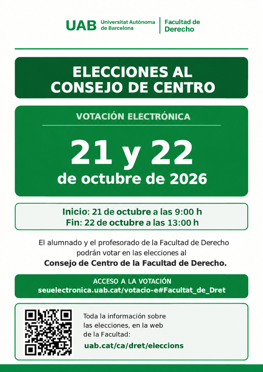 Votación electrónica en las elecciones al Consejo de Centro de la Facultad de Derecho.