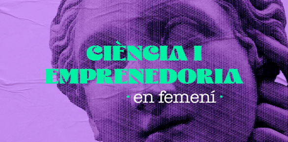 Imagen de estatua griega de fondo con el título de la charla en primer término