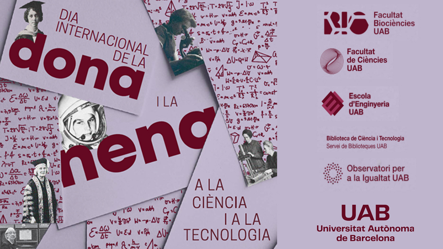 Cartel de conmemoración del día de la mujer y la niña en la ciencia