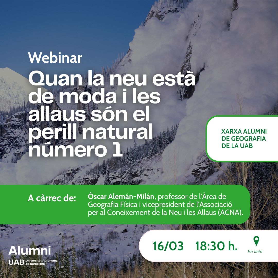 Alumni Geografia UAB Webbinar Nieve