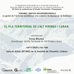 Reproduce el vídeo Conferencia 5: El Pla Territorial de l'Alt Pirineu i l'Aran