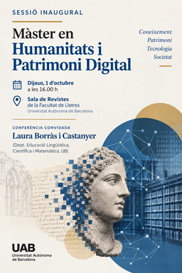 Cartell Inauguració Màster en Humanitats Digitals.