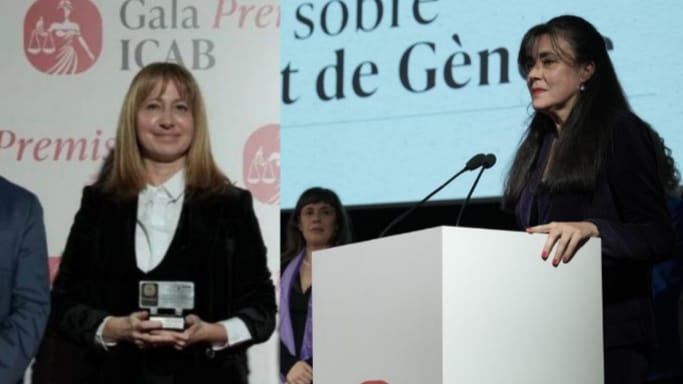 A la izquierda, Sandra Camacho, y a la derecha, María Jesús García Morales, galardonadas de los Premios ICAB.