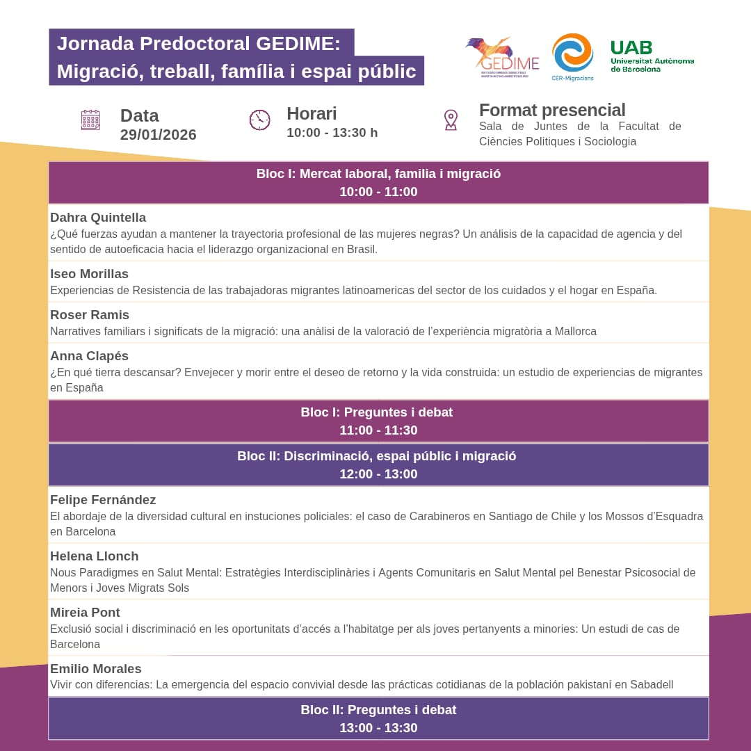 Cartel Jornadas Predoctorales GEDIME