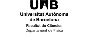 Logotip de la UAB a dues línies a una sola tinta amb acompanyaments de 1r i 2n nivells