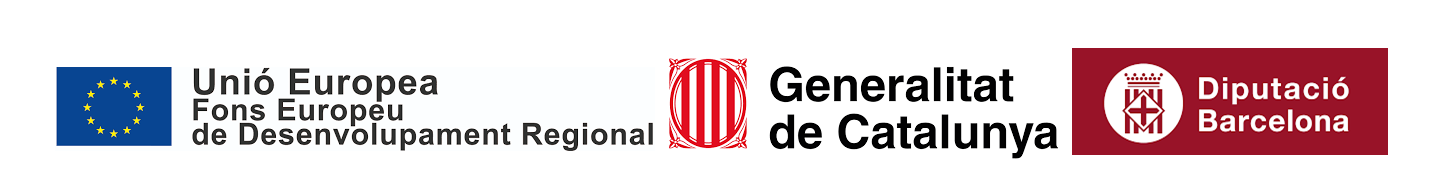 Logo FEDER, Generalitat de Catalunya, Diputació de Barcelona