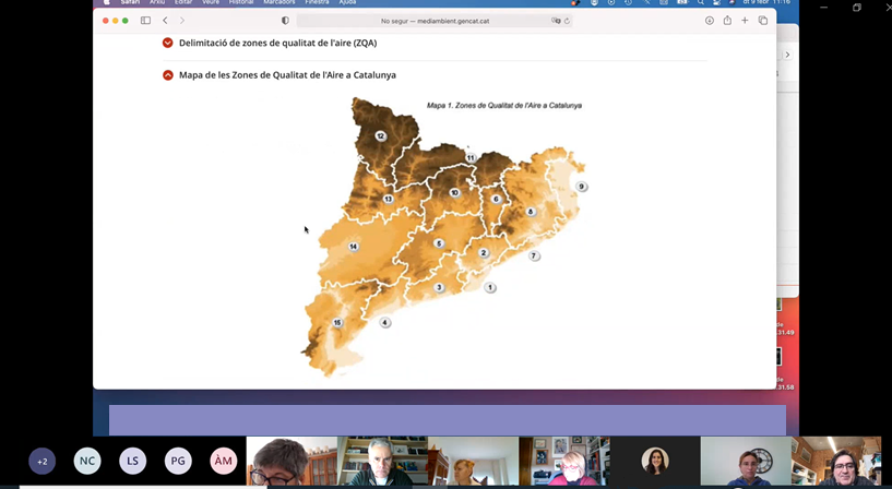 Mapa de qualitat de l'aire a Catalunya