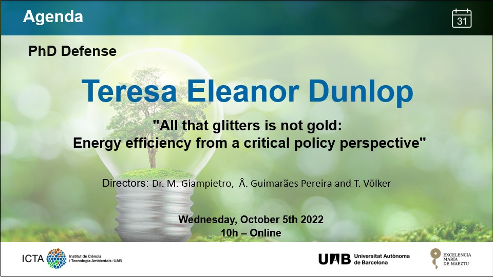 Tesa Dunlop PhD Defense ICTA-UAB
