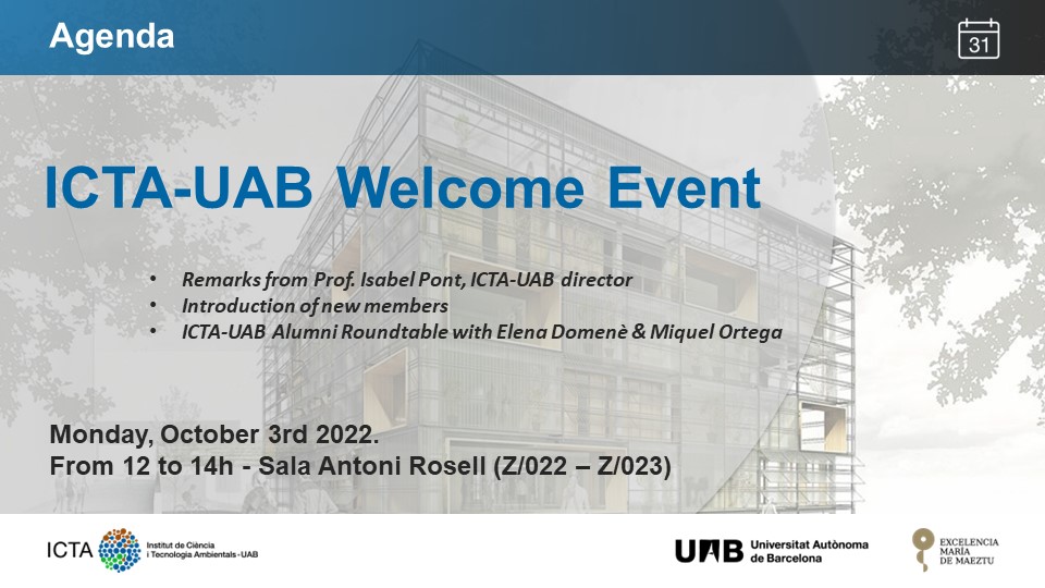 ICTA-UAB Welcome Event