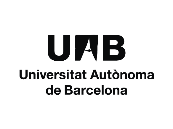 Logotip de la UAB a una tinta a dues línies
