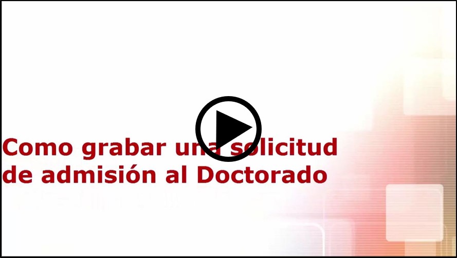 Vídeo: Cómo grabar una solicitud de admisión al Doctorado