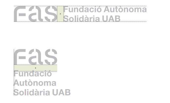 Logotip Fundació Autònoma Solidària: composició