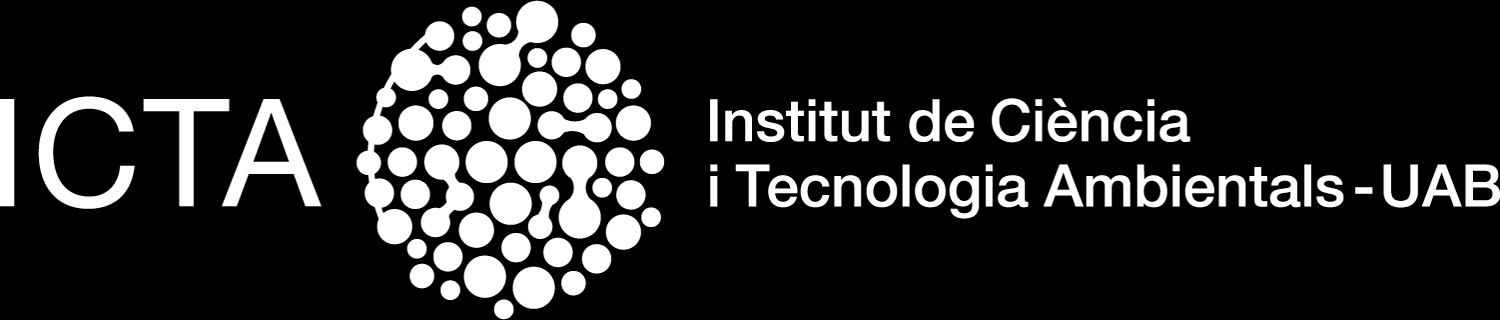 Logotip corporatiu ICTA a dues línies versió en negatiu