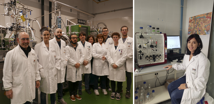 11 researchers in the laboratory in a group photo.